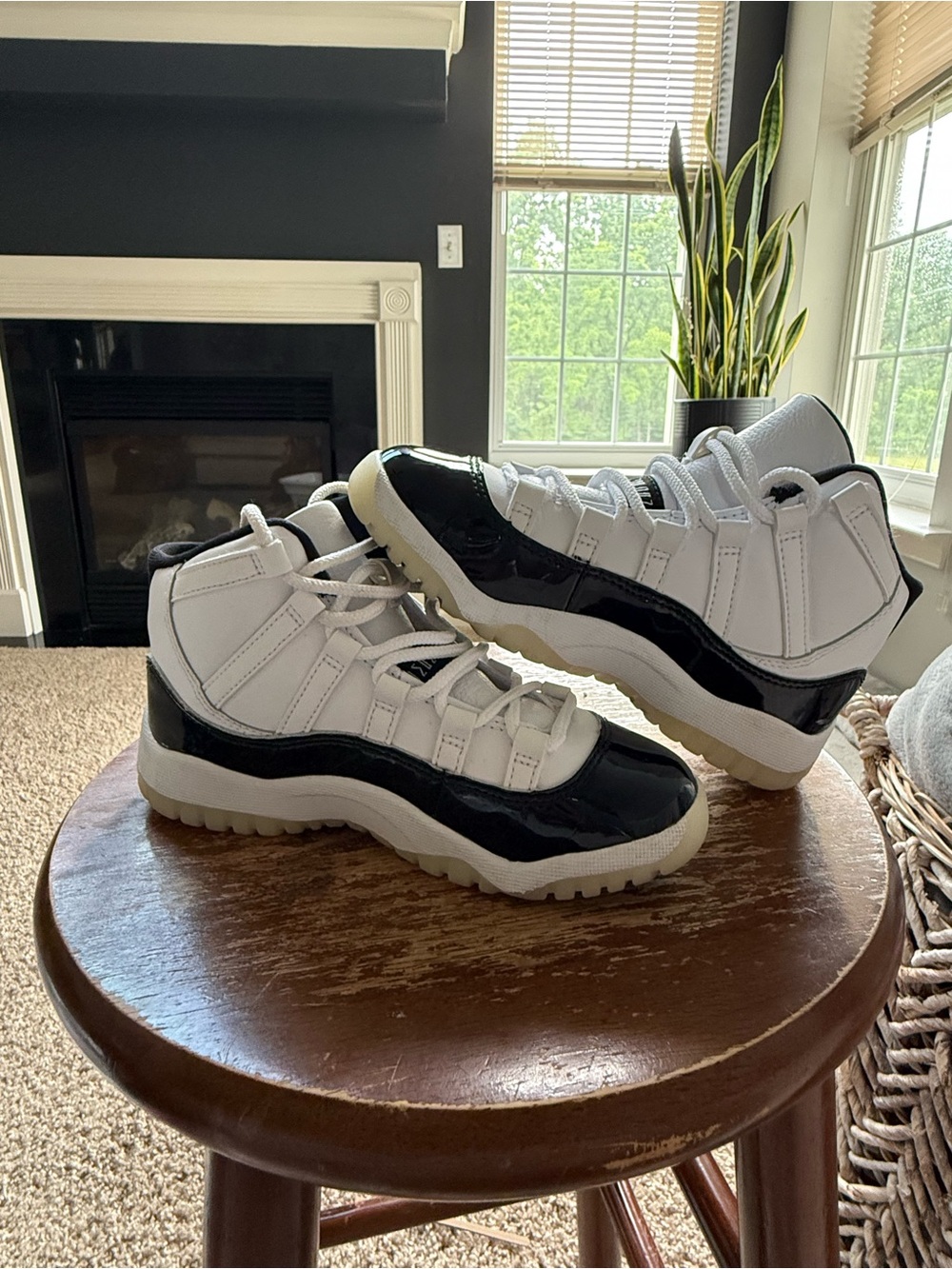Jordan Black and Gold High-Top Sneakers